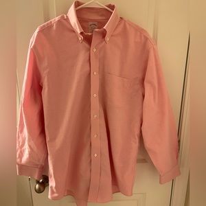 Men’s- Brooks Brothers Classic Shirt. Pink. Large, size 16 neck